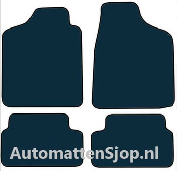 Luxe velours zwart automatten Fiat Panda (141) | 1986-2003