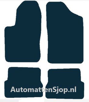 Naaldvilt zwart automatten Fiat Seicento | 1998-2006