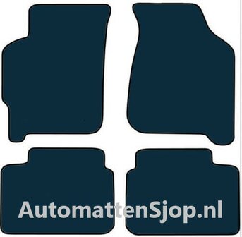 Luxe velours zwart automatten Kia Carens I | 2000-2002