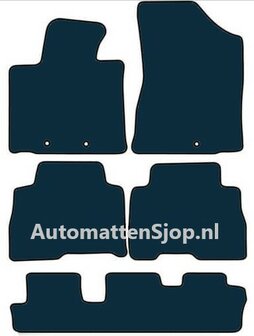 Luxe velours zwart automatten Kia Sorento 7-persoons | 2012-2015