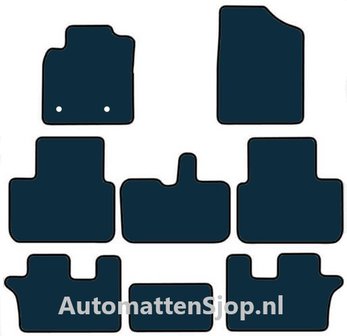 Luxe velours zwart automatten Toyota Avensis Verso | 2001-2006