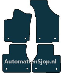 Naaldvilt zwart automatten VW Phaeton | 2010-2015