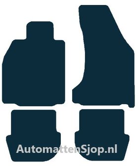 Naaldvilt zwart automatten Porsche 911 997 | 2004-2013