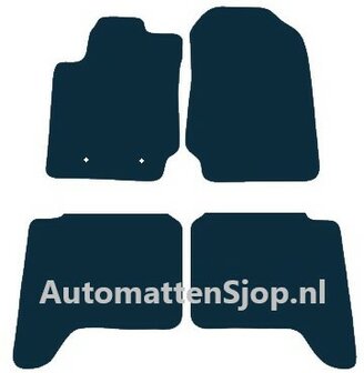 Luxe velours rood automatten Ford Ranger T6 | 2012-2019
