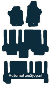 Luxe velours donkerblauw automatten Hyundai H1 | 2008-2018