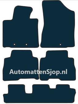 Luxe velours donkergrijs automatten Kia Sorento 7-persoons | 2012-2015