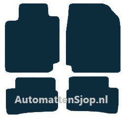 Luxe velours donkerblauw automatten Nissan Micra (K12) 5-deurs | 2008-2011