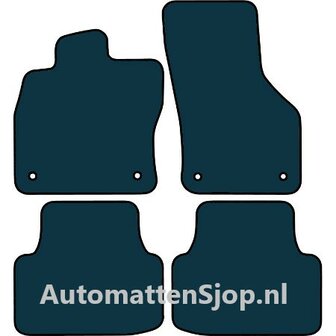 Luxe velours donkerblauw automatten Skoda Octavia III (5E) | 2013-2020