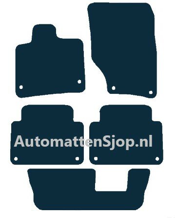 Naaldvilt zwart automatten Audi Q7 (4L) 7-persoons | 2006-2015