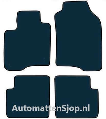 Luxe velours zwart automatten Fiat Panda (319) | 2012-heden