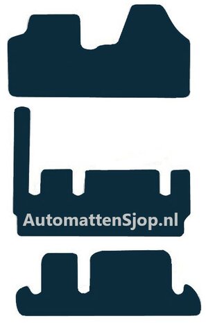 Naaldvilt zwart automatten Fiat Scudo (270) Personen Uitvoering | 2007-2011
