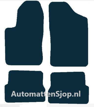 Luxe velours zwart automatten Fiat Seicento | 1998-2006