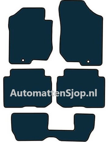 Luxe velours zwart automatten Kia Carens III 7-persoons | 2006-2010