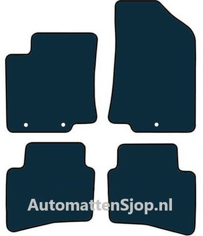 Luxe velours zwart automatten Kia Rio III | 2011-2015