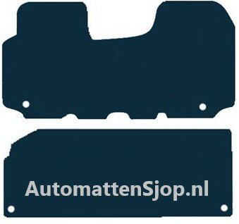 Naaldvilt zwart automatten Renault Trafic dubbele cabine | 2007-2014