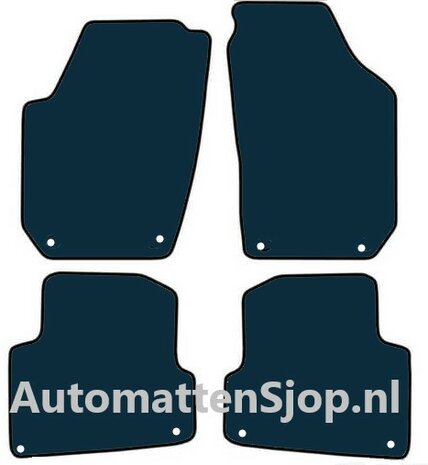 Naaldvilt zwart automatten Skoda Fabia II| 2008-2015