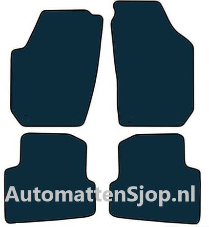 Naaldvilt zwart automatten Skoda Fabia II | 2007-2008