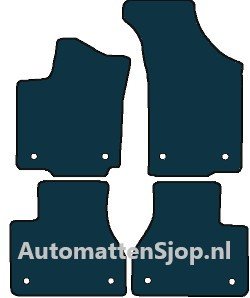 Luxe velours zwarte automatten VW Phaeton | 2002-2010