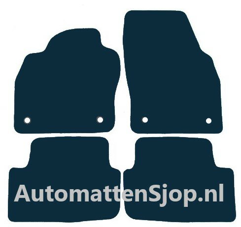 Naaldvilt zwart automatten VW Polo (6C) | 2017-heden