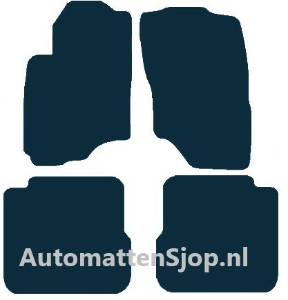 Naaldvilt zwart automatten Mitsubishi Outlander | 2003-2007