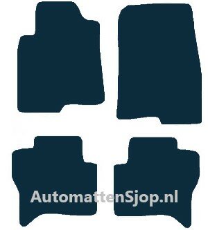 Luxe velours zwart automatten Mitsubishi Pajero 2-zitrijen | 2000-2006