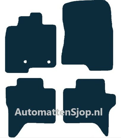 Luxe velours zwart automatten Mitsubishi Pajero LWB | 2006-2018