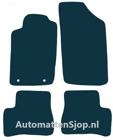 Naaldvilt zwart automatten Peugeot 206+ | 2009-2012