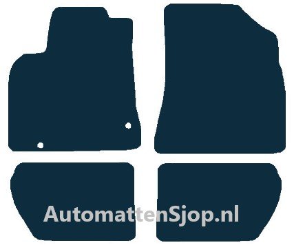 Naaldvilt zwart automatten Peugeot Partner Tepee | 2008-2018