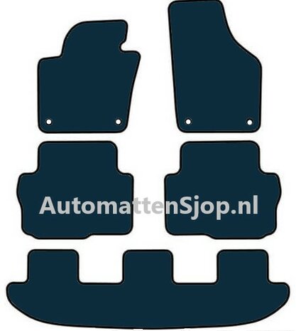 Naaldvilt antraciet automatten Seat Alhambra | 7-persoons | 2010-2022