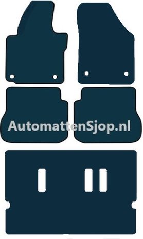 Naaldvilt zwart automatten VW Caddy IV Combi 7-persoons | 2015-2020