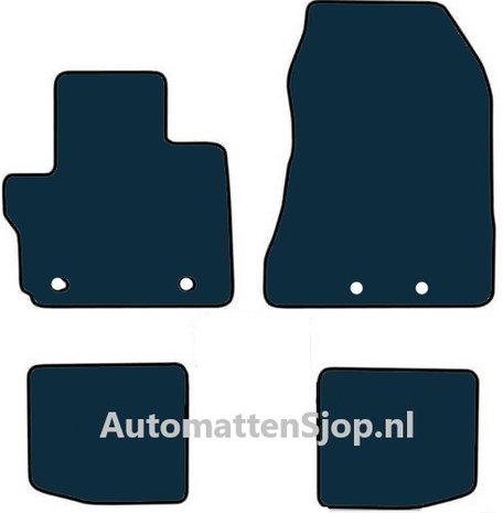 Naaldvilt zwart automatten Toyota IQ | 2009-2015