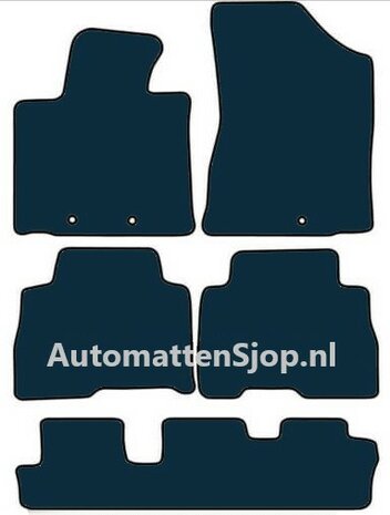 Luxe velours donkerblauw automatten Kia Sorento 7-persoons | 2012-2015