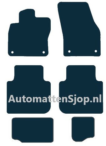 Luxe velours donkerblauw automatten Seat Tarraco | 7-persoons | 2019-heden