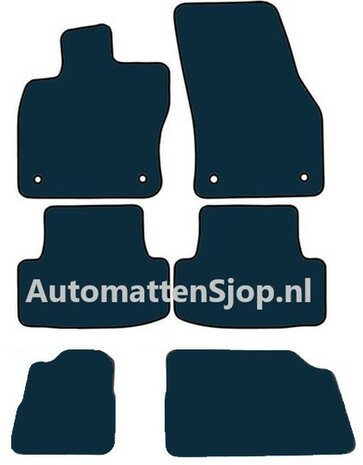 Luxe velours rood automatten Skoda Kodiaq 7-persoons | 2017-2024
