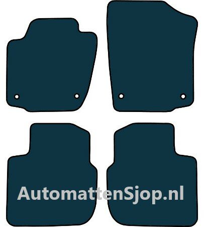 Luxe velours donkerblauw automatten Skoda Rapid | 2012-2019