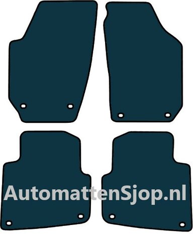 Luxe velours donkerblauw automatten Skoda Roomster (5J) | 2008-2009