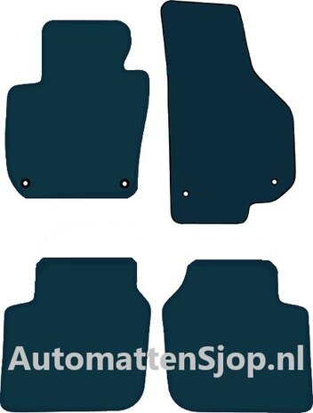 Luxe velours donkerblauw automatten Skoda Superb II (3T) | 2008-2015