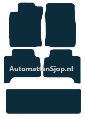 Luxe velours donkerblauw automatten Toyota Land Cruiser 100 (J10) 7-persoons | 1998-2008 