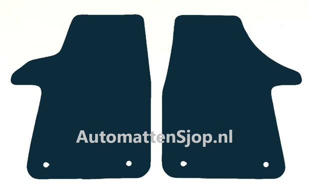 Naaldvilt zwart automatten VW Transporter T6 2-delig | 2015-2019