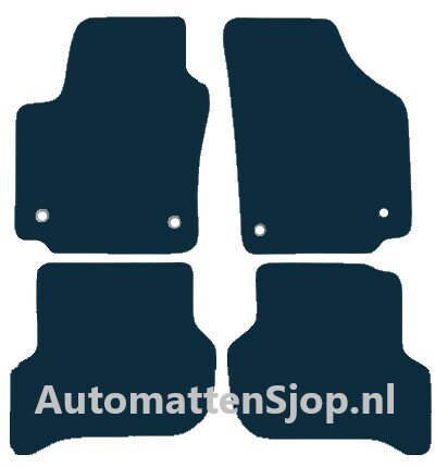 Luxe velours zwart automatten Seat Toledo III (5P) | 2007-2009