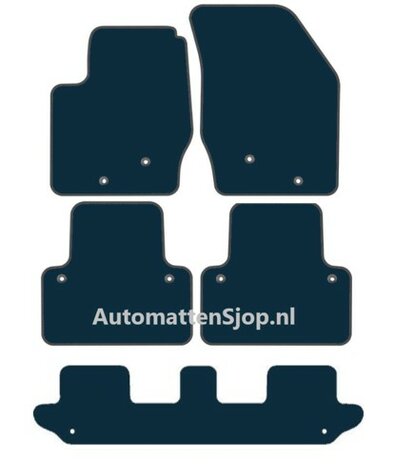 Naaldvilt zwart automatten Volvo XC90 I 7-persoons | 2002-2014