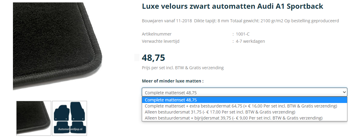 pariteit expeditie gewelddadig Losse automatten bestellen - AutomattenSjop